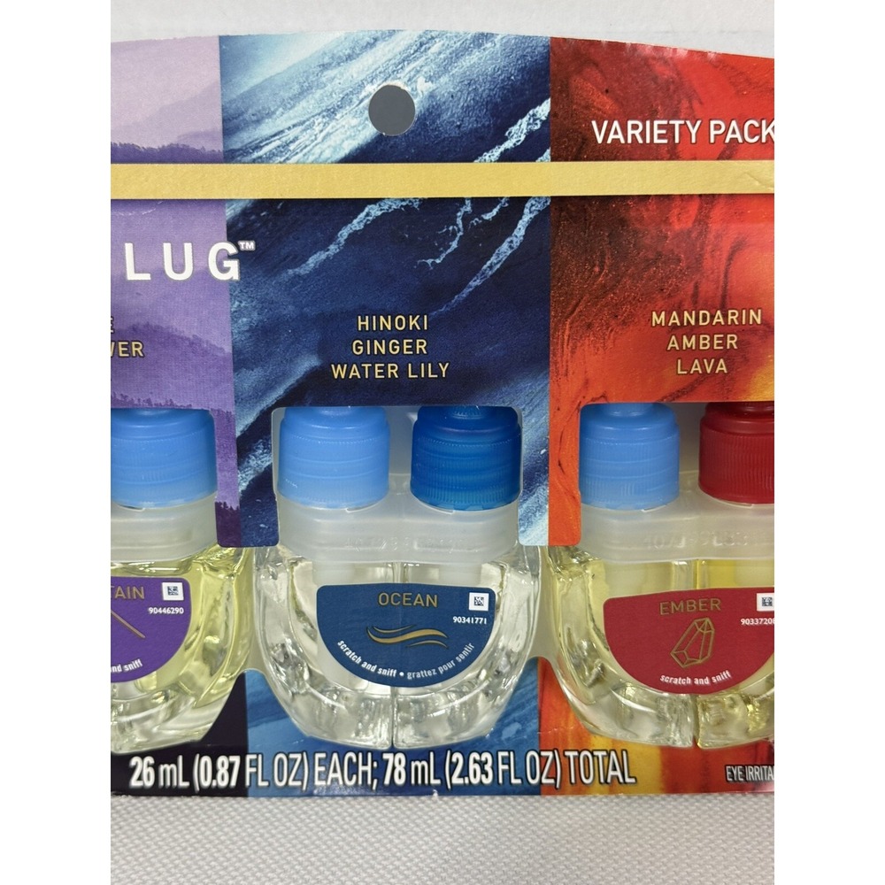 Febreze Fade Deny Plug In‎ Refills 3 Pack Variety Mountain Ocean Ember - Picture 3 of 6